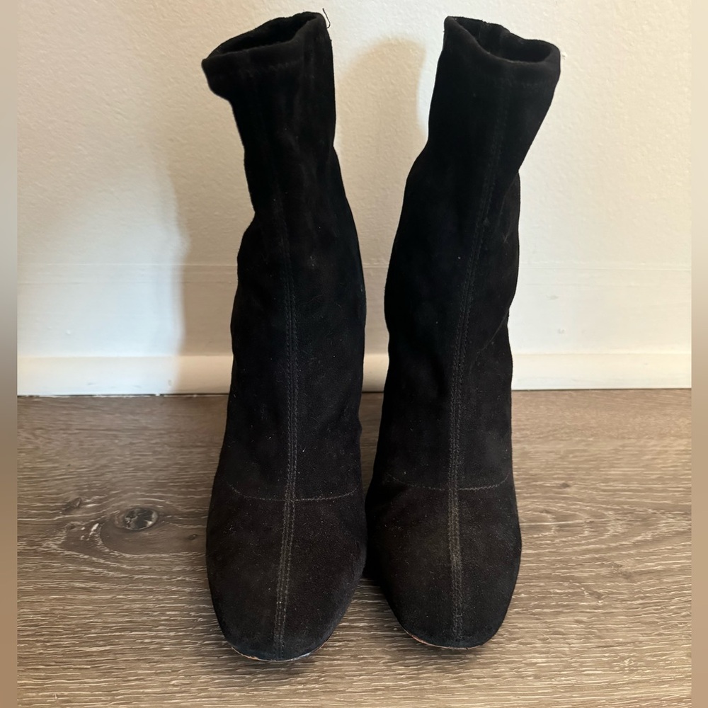 Black Stretch Suede Derek Lam 10 Crosby Ankle Boots 6